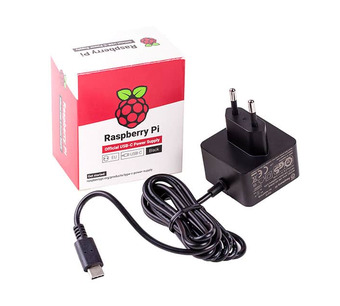RPI USB-C POWER SUPPLY BLACK EU Image.