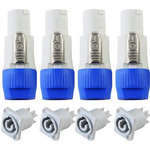 PWR SPKON M/F WHT 4PCS