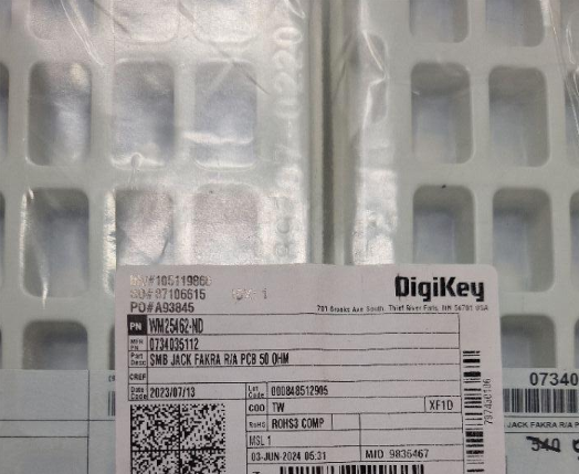734035112 Molex SMB JACK FAKRA R/A PCB 50 OHM