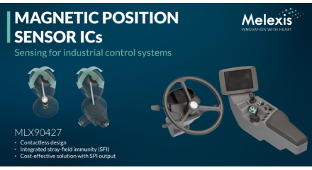 Melexis Introduces MLX90427: A Cost-Effective, High-Performance Magnetic Position Sensor for Next-Gen Joysticks and HMI Applications